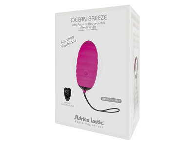Adrien Lastic Ocean Breeze - Виброяйцо с ДУ пультом, 7.5х3.4 см (розовый)