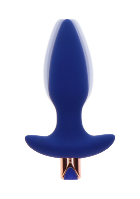 Toy Joy The Sparkle Buttplug - анальная вибропробка с дистанционным управлением, 13.5х3.5 см (синий) 