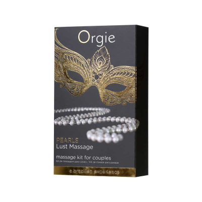 Orgie Pear Lust Massage - комплект для эротического массажа с жемчужным ожерельем, 30 мл.