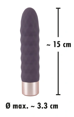 Elegant Series Diamond Vibe - силиконовый вибратор, 15х3.3 см (фиолетовый)