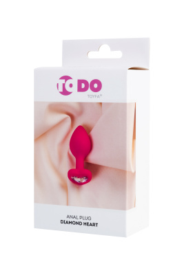 ToDo by Toyfa Diamond Heart - Анальная пробка, 7 см (розовый) 