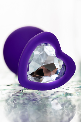 ToDo by Toyfa Diamond Heart - Анальная пробка , 8 см (фиолетовый) 
