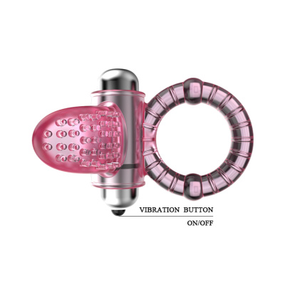 Эрекционное кольцо с вибрацией Sweet vibration ring, 3 см (розовый) 