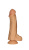 Реалистичный фаллоимитатор на присоске с мошонкой - Джага-Джага, 19.5х5 см (телесный)