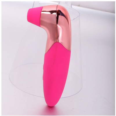 Sucking Vibrator PRO-X5 - Перезаряжаемый вибростимулятор с функцией вакуумной стимуляции, 16 см (розовый) 