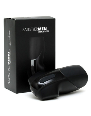 Satisfyer Men Vibration - Мастурбатор для головки члена с вибрацией (чёрный)