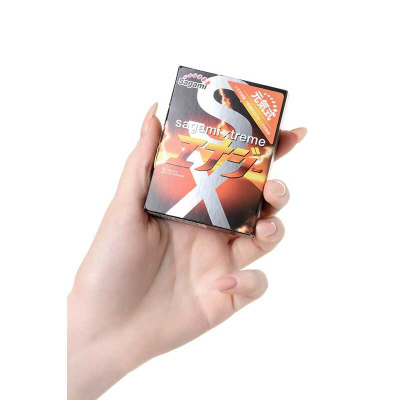 Sagami Energy - Латексные презервативы с ароматом энергетика, 3 шт