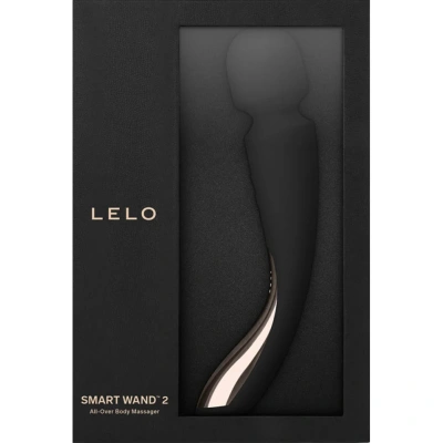 Lelo Smart Wand 2 Medium Black - вибромассажер для всего тела, 21х4.5 см (чёрный) 
