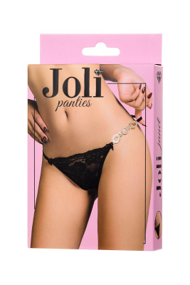 Joli Janet трусики-стринги с украшением из страз на поясе, OS (чёрный)