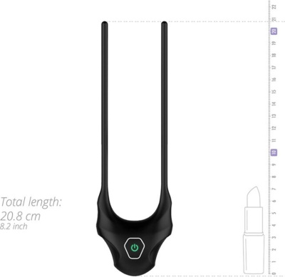 Nexus Forge - Эрекционное кольцо с вибрацией, 3.5 см (черный) 