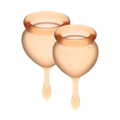 Satisfyer Feel Good - Набор менструальных чаш, 15мл и 20мл (оранжевый)