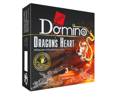 Презервативы DOMINO Dragons Heart с ароматом, 3 шт.