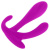 Baile Edgar - Анально-вагинальная пробка-стимулятор, 11.4х2.5 см (фиолетовый) 