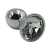 Kanikule - Анальная пробка из аллюминия с кристаллом в основании S, 6 см (прозрачный) 