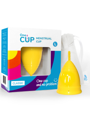 OneCUP - Менструальная чаша, Classic L - 37 мл (желтая)