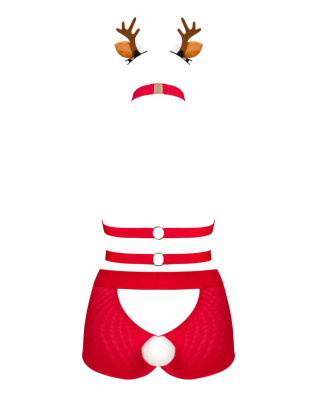 Obsessive Ms Reindy Set - Кокетливый костюм для ролевых игр, XS/S (красный)
