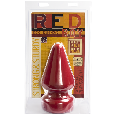 Doc Johnson Red Boy XL  - Гигантская анальная пробка, 23 см (красный) 