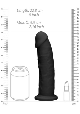 Shots - Фаллоимитатор без мошонки, 22,8 см (черный)