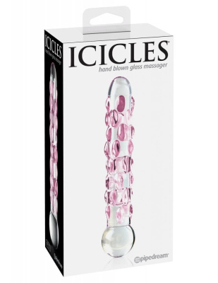 Icicles No. 7 - Стеклянный стимулятор, 17,8 см (розовый)