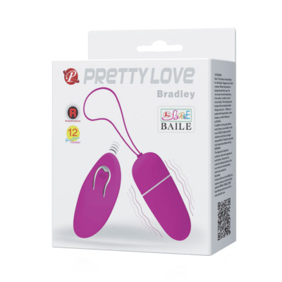Pretty Love Bradley - виброяйцо с дистанционным управлением, 6.2х2.2 см (розовый)