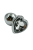 Kanikule анальная пробка из аллюминия с кристаллом в форме сердца, 7х3.4 см (прозрачный) 