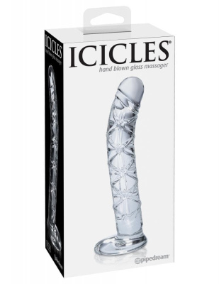 Icicles No. 60 - Clear - Стеклянный фаллоимитотор, 16.5 ми (прозрачный)