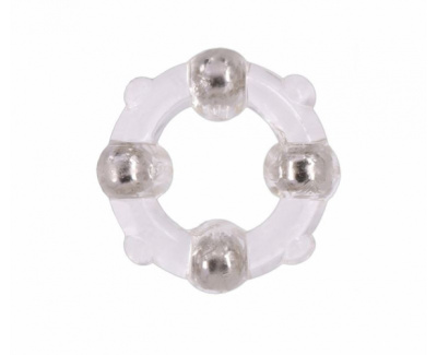 Эрекционное кольцо для пениса Stud Ring, 2.5 см (белый) 
