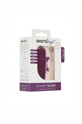 Shots Toys Power Bullet вибропуля 10 режимов вибрации, 6.2х1.8 см (фиолетовый) 