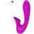 Aixiasia - Вибромассажер с клиторальным стимулятором, 14х3.9 см (фиолетовый)