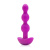 b-Vibe triplet anal beads - розовая анальная ёлочка с вибрацией, 11.7х3 см