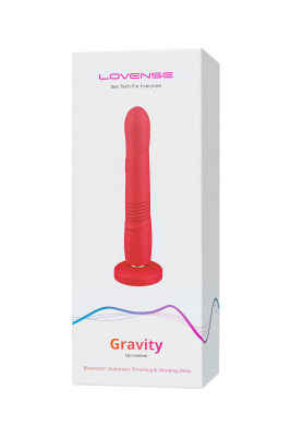 Gravity Lovense - Пульсатор с управлением через приложение, 25,9х3.7 см (красный)