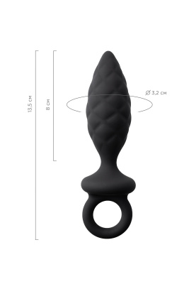 Erotist Strob M size - Анальная пробка, 13,5 см (черный) 
