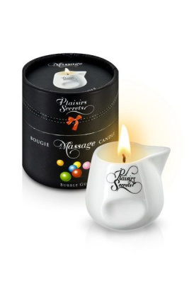 Plaisir Secret Buble Gum - массажная свеча с ароматом жвачки, 80 мл