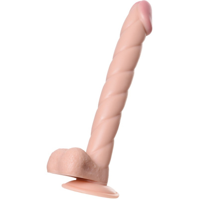 ToyFa RealStick Nud - длинный фаллоимитатор с присоской,  28х3 см (телесный)