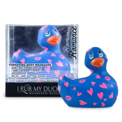Big Teaze Toys I Rub My Duckie 2.0 Romance Collection вибратор-уточка, 9 см (синий с розовым) 