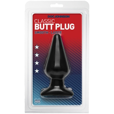 Большая анальная пробка Butt Plug Black Large, 14 см (чёрный) 