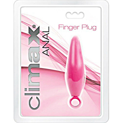 Climax Anal Finger Plug Deep Pink - стимулятор для анальных ласк, 8.8х2.5 см. 