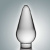 Джага - Джага - Стеклянная анальная пробка 0006, 11х2,5 см 