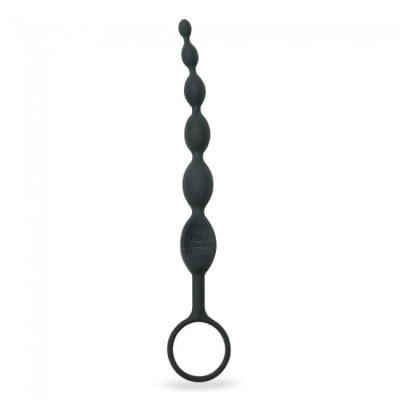 Анальная цепочка FSoG Silicone Anal Beads, 25 см (чёрный)