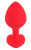 You2Toys - Анальная пробка средняя, 8 см (красный) 
