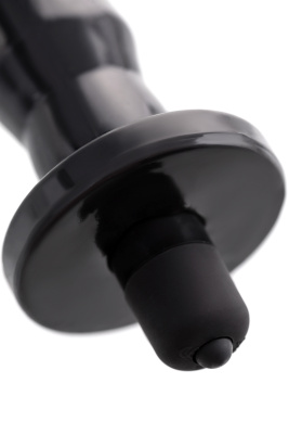 Анальная втулка TOYFA POPO Pleasure Lacerta с вибрацией, TPR, черная, 12,1 см
