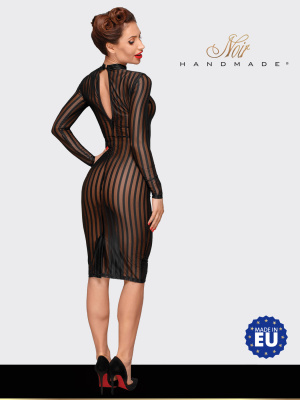 Noir Handmade Classic dress - Классическое платье из эластичного фатина, L (чёрный)