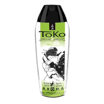 Shunga Toko Aroma Pear&Exotic Green Tea - Съедобный гель для интимного массажа и орального секса, 165 мл (зелёный чай и груша)
