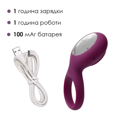 Эрекционное кольцо Svakom - Tyler, 2.9 см (фиолетовый) 