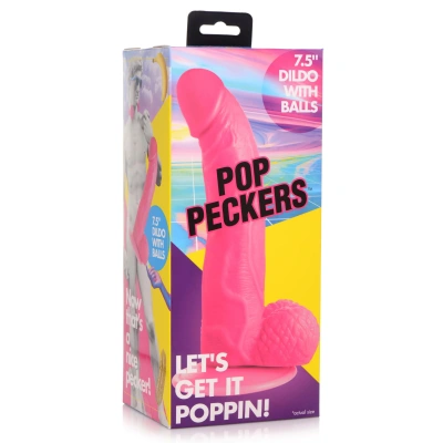 Pop Peckers - реалистичный фаллоимитатор на присоске, 21.5х4.5 см