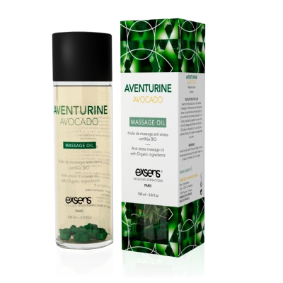 Exsens Aventurine Avocado - Органическое массажное масло с камнями, 100 мл (авокадо)