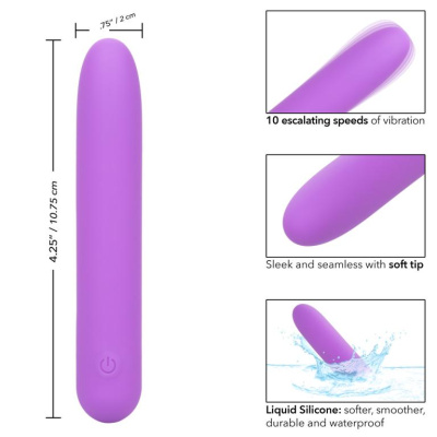 Bliss Liquid Silicone Mini Vibe - Мини вибромассажер, 10 см (фиолетовый)