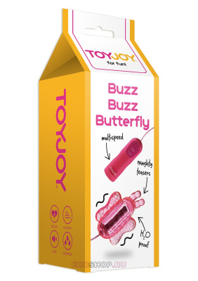 Вuzz Buzz Butterfly Massager - вибратор для клитора, 6.5х5 см (розовый) 