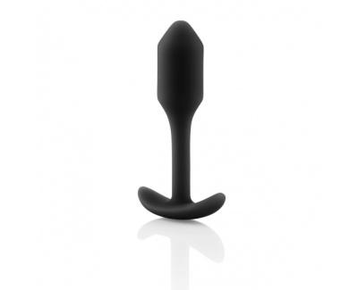 Анальная пробка для ношения - B-vibe Snug Plug 1, 8.6х2 см (чёрный) 