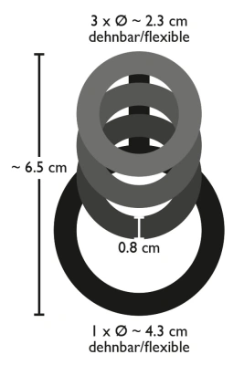 Кольцо на пенис 4 Bad Kitty - Orion, 6 см (чёрный) 